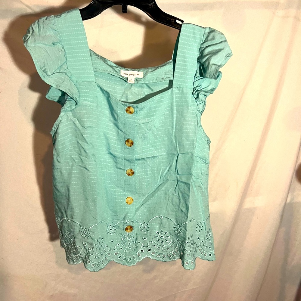 Blu pepper teal top